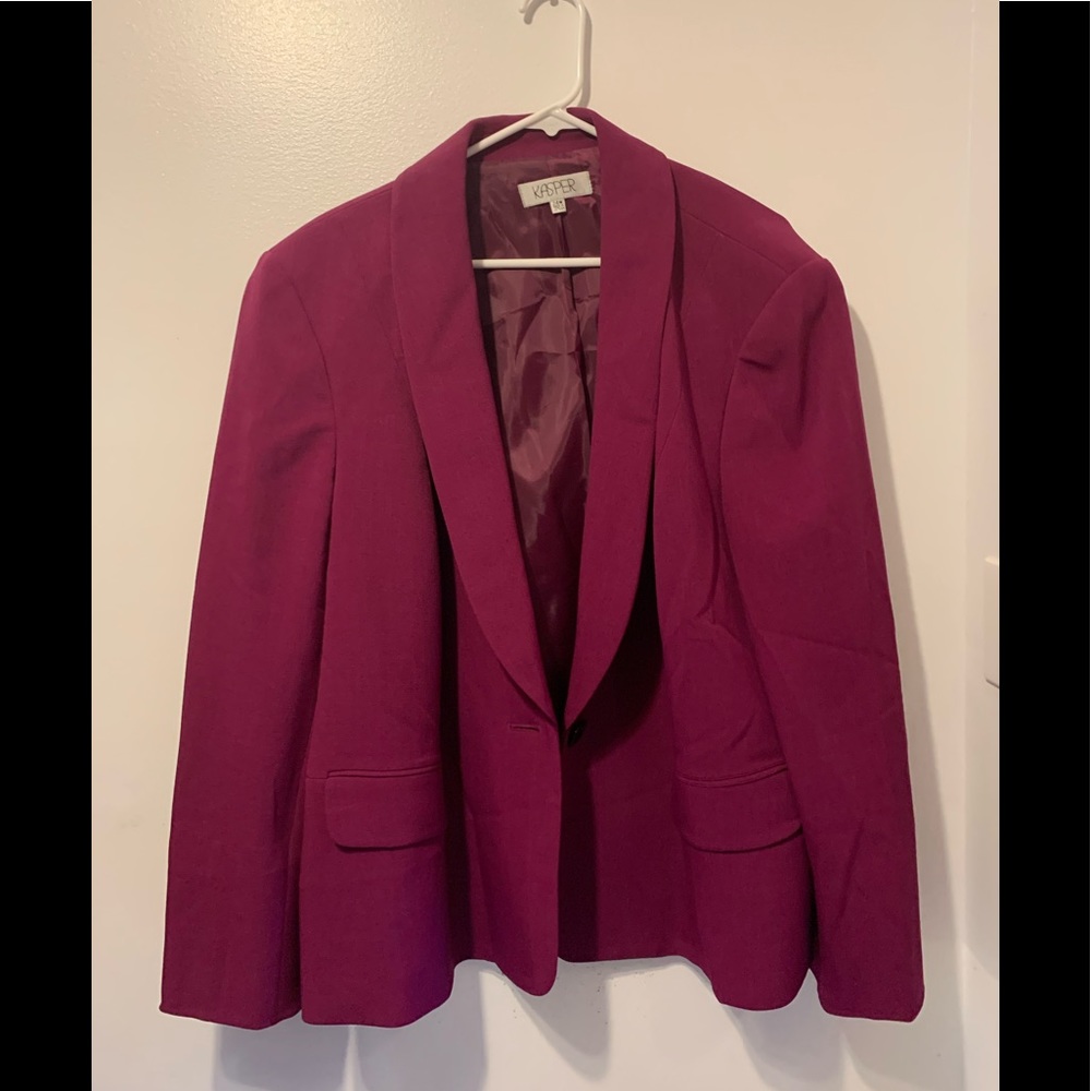 Kasper bottons Blazer Dark Pink Plus Size 24w